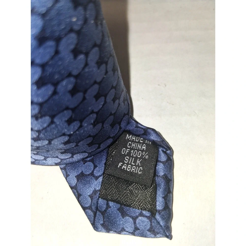 Walt‎ Disney World Disneyland Resort Blue Mickey Mouse Silk Necktie